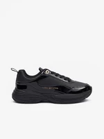 Black women's sneakers Tommy Hilfiger Womens Chunky Runner Patent