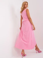 Pink maxi dress for summer