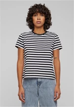 Women's basic striped T-shirt white/black