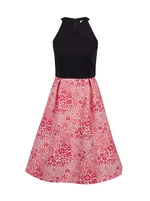 Růžovo-černé dámské květované šaty ORSAY