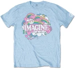 John Lennon T-shirt Rainbows Love & Peace Light Blue L