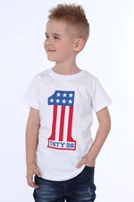 Boy's white T-shirt with app