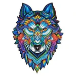 UNIDRAGON Drevené puzzle majestic wolf veľkosť M