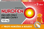 NUROFEN pre deti čapíky 125 mg, 1 x 10 ks