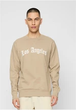 Los Angeles wording Crewneck darksand