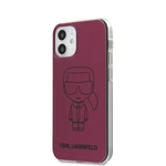 Tok Karl Lagerfeld PC/TPU Metallic Iconic Outline  iPhone 12 mini, pink - PC