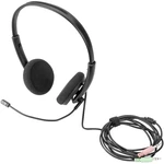 Digitus DA-12202 headset 2x 3,5 mm jack (mic./slu.) káblový na ušiach čierna