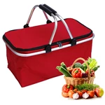 30L Waterproof Folding Picnic Lunch Bag Camping Insulated Bag Cooler Hamper Storage Basket Bag Box With Handle For Outdo