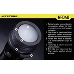 NiteCore NITNFD40 difúzor  MH25, EA4, P25, P16, P15, SRT7, CR6, CG6, CB6, CI6, CU6 a horáky s priemerom 39 - 42 mm