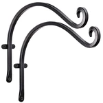 2pcs Garden Hanger Hook Metal Hanging Plant Brackets Hook Wall Decor