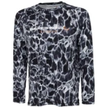 Savage gear triko night uv long sleeve t shirt black waterprint - l