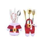 1set Creative Christmas Small Clothes Pants Tableware Sets Kitchen Restaurant Hotel Layout Knife Fork Spoon Set Xmas Dec