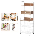 5-Tier Kitchen Standing Rack Microwave Oven Stand Shelf Storage for Home Kitchen Storage Rack