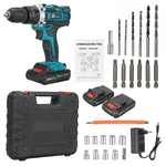 Wolike 288VF 10mm Electric Drill 25+3 Torque Adjustment Switch Stepless Speed W/1pc/2pc Battery AU/EU/US Plug