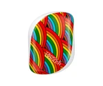 Kartáč na rozčesávání vlasů Tangle Teezer Compact Rainbow Galore - bílo-červený (CS-RBW-010322) + dárek zdarma