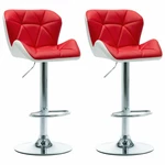 Bar Stools 2 pcs Red Faux Leather