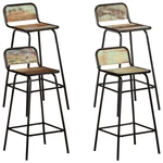 Bar Chairs 4 pcs Solid Reclaimed Wood