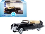 1941 Lincoln Continental Convertible Black with Tan Interior 1/87 (HO) Scale Diecast Model Car by Oxford Diecast