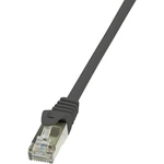LogiLink CP2023S RJ45 sieťové káble, prepojovacie káble CAT 6 F/UTP 0.50 m čierna s ochranou 1 ks