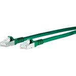 Metz Connect 1308450555-E RJ45 sieťové káble, prepojovacie káble CAT 6A S/FTP 0.50 m zelená fóliové tienenie, tienenie p