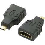 SpeaKa Professional SP-7870184 HDMI adaptér [1x HDMI zástrčka D Micro - 1x HDMI zásuvka] čierna pozlátené kontakty, audi