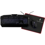 Surefire Gaming KingPin USB, káblový Sada herné klávesnice a myše podsvietenie UK anglická, QWERTY, Windows® čierna