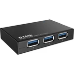 USB 3.0 hub D-Link DUB-1340/E, 4 porty, 72 mm, čierna