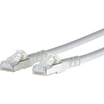 Metz Connect 130845A088-E RJ45 sieťové káble, prepojovacie káble CAT 6A S/FTP 10.00 m biela s ochranou 1 ks