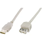 Digitus #####USB-Kabel USB 2.0 #####USB-A Stecker, #####USB-A Buchse 1.80 m béžová