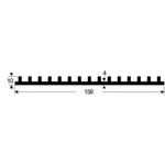 Prolisovaný chladič Fischer Elektronik SK 105, 159 x 25 x 100 mm, 2,5 K/W