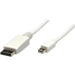 DisplayPort kabel Manhattan [1x mini DisplayPort zástrčka - 1x zástrčka DisplayPort] bílá 1.00 m