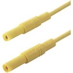 SKS Hirschmann MLS SIL GG 100/1 bezpečnostní měřicí kabely [lamelová zástrčka 4 mm - lamelová zástrčka 4 mm] žlutá, 1.00 m