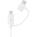 Kabel pro mobilní telefon Samsung EP-DG930DWEGWW, [1x USB - 1x microUSB, USB-C™ zástrčka], 1.50 m, bílá