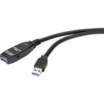 USB 3.0 prodlužovací kabel Renkforce RF-4598350, 20.00 m, černá