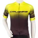 Cyklistický dres s krátkým rukávem Crussis CSW-056  M  černá-fluo žlutá