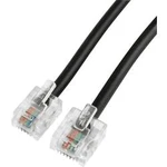 ISDN kabel Hama 40607, [1x RJ11 zástrčka 6p4c - 1x RJ45 zástrčka 8p4c], 10.00 m, černá