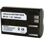 Li-Ion akumulátor pro videokameru CANON BP511, 7,4 V, 1300 mAh, černá