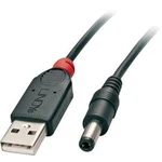 Kabel LINDY LINDY Adapterkabel USB A - DC 5,5/2,1mm 70268, 1.50 m, černá