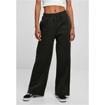 Women's Straight Pin Tuck Sweat Pants Black