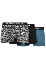 Organic Boxer Shorts 3-Pack Detail aop/black/jasper