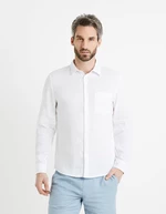 White men's linen shirt Celio Daflix