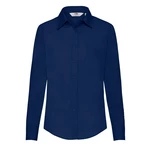 Navy blue women's poplin shirt classic Fruit Of The Loom