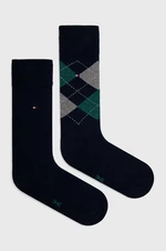 Ponožky Tommy Hilfiger (2-pack) tmavomodrá barva, 100001495