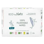 ECO BY NATY Vlhčené ubrousky Naty bez vůně splachovatelné 3 x 56 ks