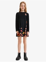 Black Girl Patterned Dress Desigual Alcazar - Girls