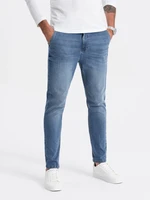 Ombre Men's denim pants CARROT FIT - blue