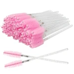 50 /100 pcs Disposable Crystal Eyelash Brush Comb Eye Lashes Extension Mascara Wands Makeup Brushes Professional Beauty Tools