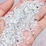 Crushed Glass Glitter for Crafts Resin Art 3-6mm Irregular Sprinkles Glitter Shiny Art DIY Jewelry Making Decoration Vase Filler