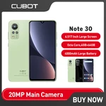 Cubot Note 30 Dual SIM 20MP Android 12 Mobile Phone 4GB+64GB(256GB Extended) Smartphone 6.517-Inch Screen 4000mAh