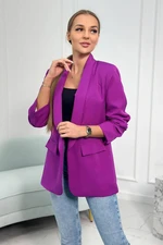 Elegant blazer with dark purple lapels